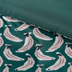 Microfiber Reversible Banana Print Comforter Dark Green - Room Essentials™ -Room Essentials GUEST 032c1765 724a 4001 8e39 08421e300917