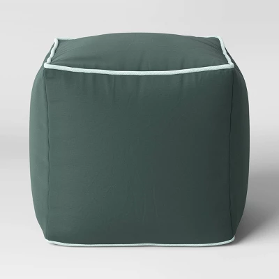 Color Block With Contrast Piping Pouf - Room Essentials™ 4 Color Block With Contrast Piping Pouf - Room Essentials™ - Image 2