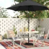 9'x9' Patio Market Umbrella - Black Pole - Room Essentials™ -Room Essentials GUEST 33ab0b11 6fa1 4a7b 96a4 1fbdb6a5eb7a