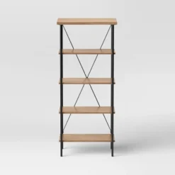 Mixed Material Media Tower Bookcase Natural - Room Essentials™ 9 Mixed Material Media Tower Bookcase Natural - Room Essentials™ -Room Essentials GUEST 3b0663a1 a18a 42b5 9303 c9f833caf509