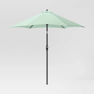 9'x9' Patio Market Umbrella - Black Pole - Room Essentials™ 10 9'x9' Patio Market Umbrella - Black Pole - Room Essentials™ - Image 8