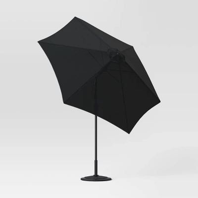 9'x9' Patio Market Umbrella - Black Pole - Room Essentials™ 5 9'x9' Patio Market Umbrella - Black Pole - Room Essentials™ - Image 3