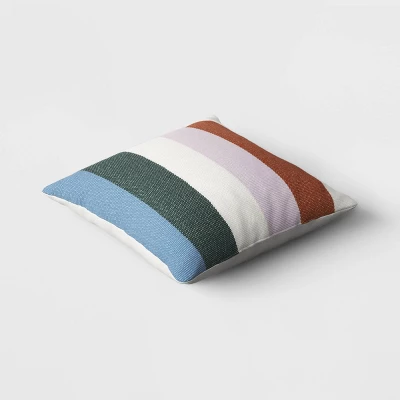 Cabana Striped Woven Cotton Square Throw Pillow - Room Essentials™ 4 Cabana Striped Woven Cotton Square Throw Pillow - Room Essentials™ - Image 2