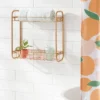 On The Wall 2 Tier Shelving Rack Metallic Gold - Room Essentials™ 1 On The Wall 2 Tier Shelving Rack Metallic Gold - Room Essentials™ -Room Essentials GUEST 7f0b8673 b988 4818 b236 6471a9c55b0d