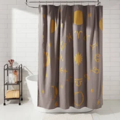 Celestial Metallic Shower Curtain - Room Essentialsā¢
