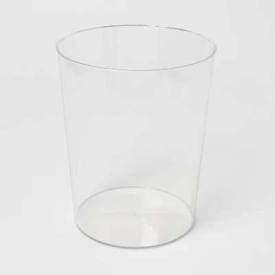 Solid Bathroom Wastebasket Clear - Room Essentials™ 4 Solid Bathroom Wastebasket Clear - Room Essentials™ - Image 2