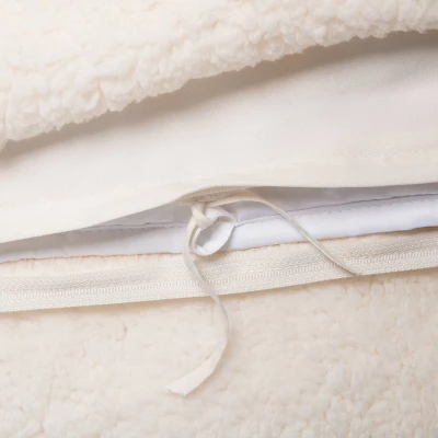 50"x70" Sherpa Weighted Blanket With Removable Cover - Room Essentials™ 2 50"x70" Sherpa Weighted Blanket With Removable Cover - Room Essentials™