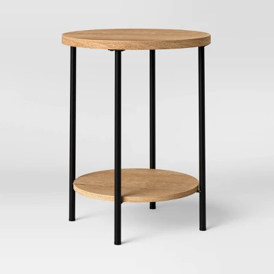 Wood And Metal Round End Table - Room Essentials™ 8 Wood And Metal Round End Table - Room Essentials™ - Image 6