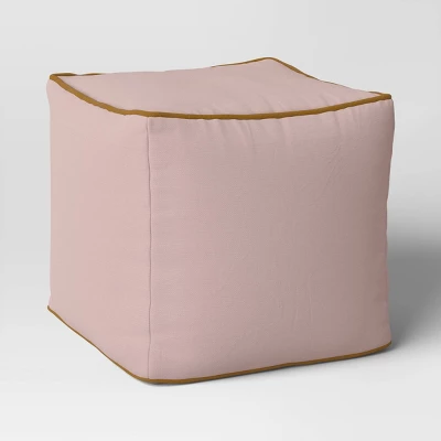 Color Block With Contrast Piping Pouf - Room Essentials™ 8 Color Block With Contrast Piping Pouf - Room Essentials™ - Image 6