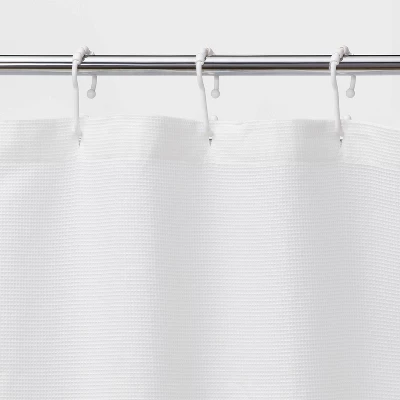 Waffle Weave Shower Curtain White - Room Essentials™ 4 Waffle Weave Shower Curtain White - Room Essentials™ - Image 2