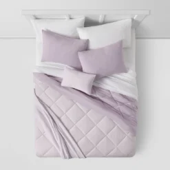 Solid Microfiber Reversible Decorative Bed Set With Throw - Room Essentials™ -Room Essentials GUEST f3d91cea 7105 4951 96a5 23467e226da2